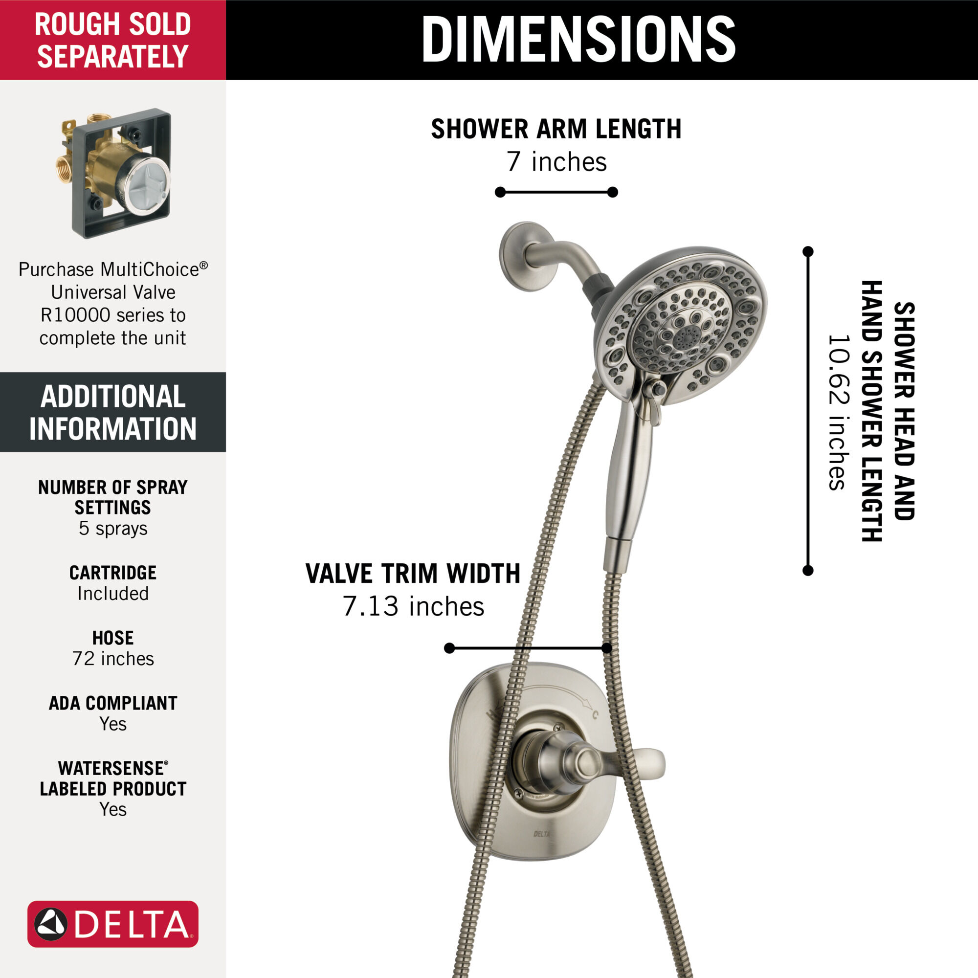 Monitor® 14 Series Shower Only with WaterSense® In2ition® Two-in